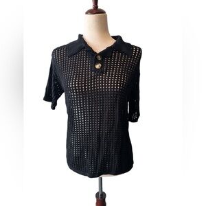 Black Knit Shirt S/M